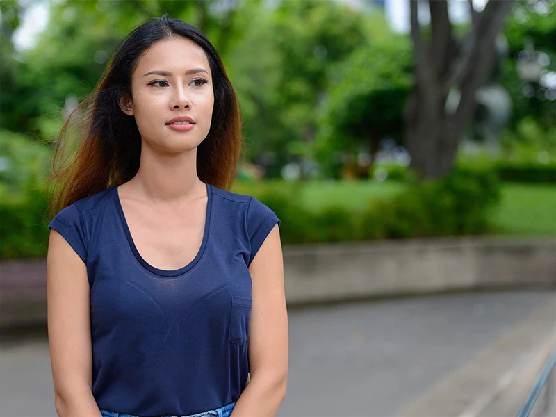 Beautiful Filipina in Manila smiling